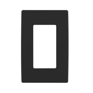 Imagem de Leviton Placa de parede REWP1-OB Renu One-Gang sem parafusos, ônix preto