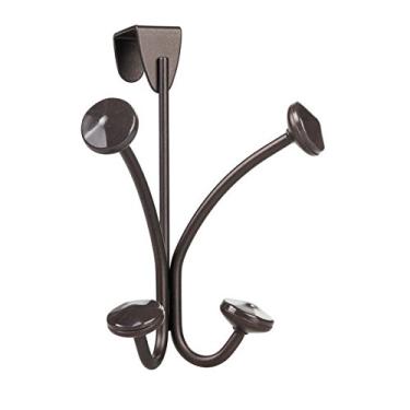 Imagem de InterDesign Rack hexagonal com 4 ganchos para casacos, chapéus, robes, toalhas – Bronze