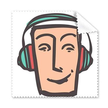 Imagem de Fone de ouvido abstrato para esboço de rosto Enjoy Cleaner, pano de limpeza, 5 peças