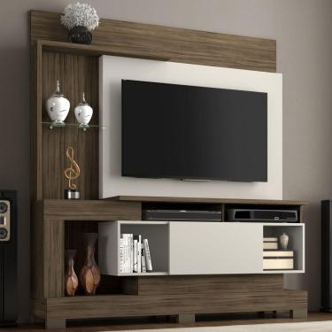 Imagem de Estante Para Tv Até 50 Polegadas 1 Porta Nt 1060 Nogaltrend/off White - Notável