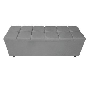 Imagem de Calçadeira Estofada Manchester 160 Cm Queen Size Suede Cinza