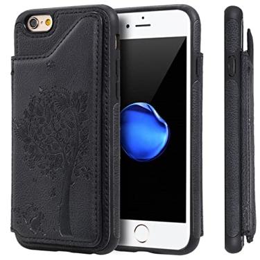 Imagem de Capa de couro com aleta de luxo para iPhone 12 11 13 Pro Max XR XS X SE 2020 6 6S 7 8 Plus Wallte porta-cartões capa para telefone, preto, para iPhone XR