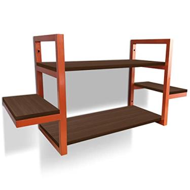 Imagem de Prateleira Dupla Cali Nicho De Parede Design Industrial Cobre/Villandry