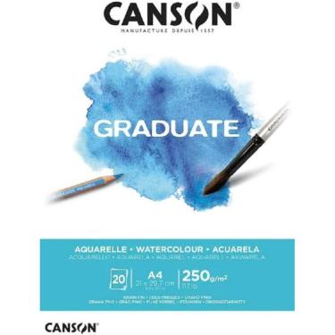 Imagem de Bloco graduate aquarela 250G A4 20 folhas canson