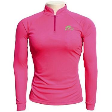 Imagem de Camiseta De Pesca Ep Fishing Basic Feminina Rosa Com Verde Neon (+50Uv