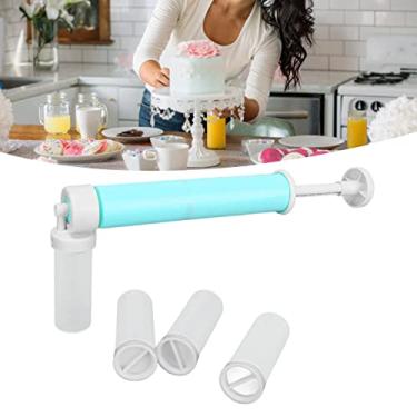 Imagem de aerógrafo de bolo manual de cozimento diy,Aerógrafo manual, ferramenta de cozimento manual de bomba de aerógrafo de bolo, para cupcakes, biscoitos e decoração de bolo(Pink)