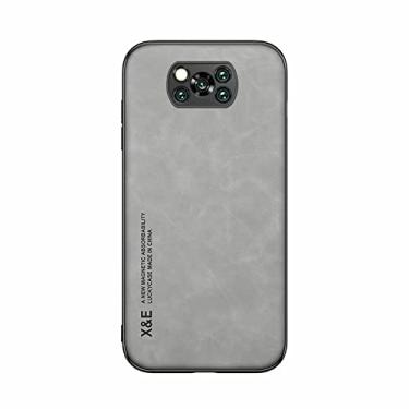 Imagem de Kepuch Silklike Capa para Xiaomi Poco X3/X3 NFC - Case Placa de Metal Embutida para Xiaomi Poco X3/X3 NFC - Cinza