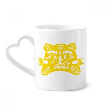 Imagem de Ano de Tigre Animal China Zodíaco Caneca Café Cerâmica Copos Copo de Coração