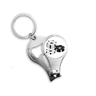 Imagem de Utensílios de jogos de azar chips padrão coroa alicate anel chaveiro abridor de garrafa cortador