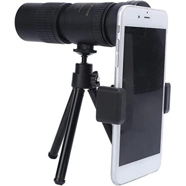 Imagem de Telescópio monocular, telescópio portátil HD 10‑300X40, lente retrátil para câmera de celular, telescópio de tubo único com clipe para celular/corda para pendurar/bolsa de armazenamento/trip