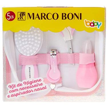 Imagem de Marco Boni Kit Rosa De Higiene Baby Com Nécessaire 8685 Rosa 5 Itens