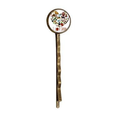 Imagem de I Love Japan Sushi Ilustration Retro Metal Hair Bobby Pin Headwear