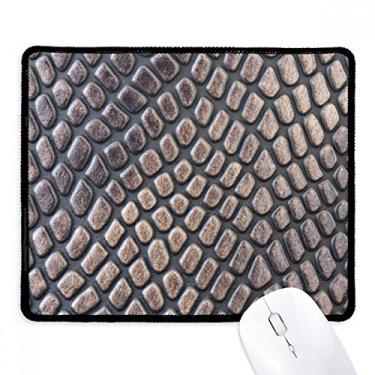 Imagem de Mousepad de couro com design abstrato, borda costurada, tapete de borracha para jogos