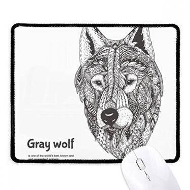 Imagem de Mousepad Gray Wolf Friend Company Gentleman com borda costurada, tapete de borracha para jogos