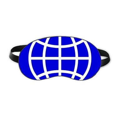 Imagem de Earth Blue Square Warning Mark Sleep Eye Shield Soft Night Vlindfold Shade Cover