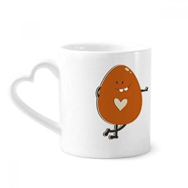 Imagem de Caneca de ovo marrom Festival da Religião da Páscoa Caneca de café de cerâmica copo de coração de vidro