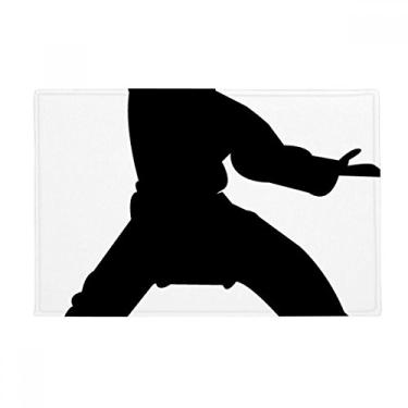 Imagem de DIYthinker Tapete de chão com estampa de arte marcial Shaolin Kung Fu antiderrapante para porta de banheiro