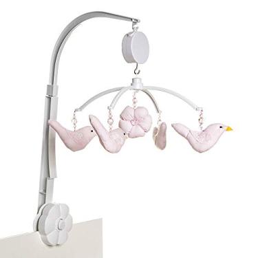 Imagem de Potinho de Mel Móbile Musical Passarinhos Quarto Bebê Menina Rosa