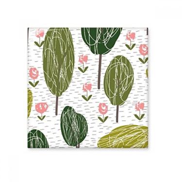 Imagem de Árvore abstrata plantas arte padrão azulejo de cerâmica brilhante decalque pedra adornada tijolo vitrificado