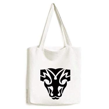 Imagem de Constellation Taurus símbolo do zodíaco sacola de lona bolsa de compras casual bolsa de mão