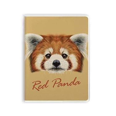 Imagem de Diário de capa macia com estampa de animal panda vermelho selvagem da castanha