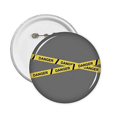 Imagem de Logotipo Danger Line Art Deco Gift Fashion Pins Emblema Emblema Acessório Decoração 5 peças