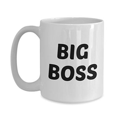 Imagem de Caneca de café Big Boss – Caneca de café de cacau quente divertido – ideia de presente de aniversário de Natal