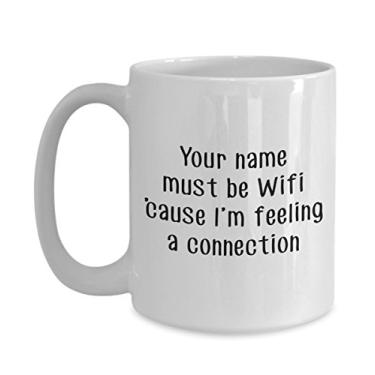 Imagem de Caneca de café WiFi – Caneca divertida sedutora – xícara de chocolate quente – ideia de presente de aniversário de Natal