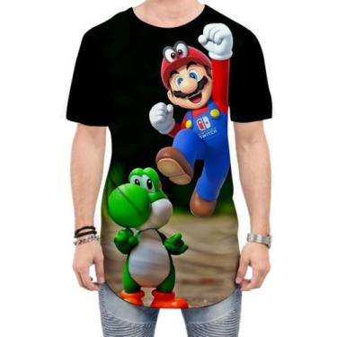 Imagem de Camiseta Long Line Mario Bros Luigi Videogame 6 - Estilo Vizu