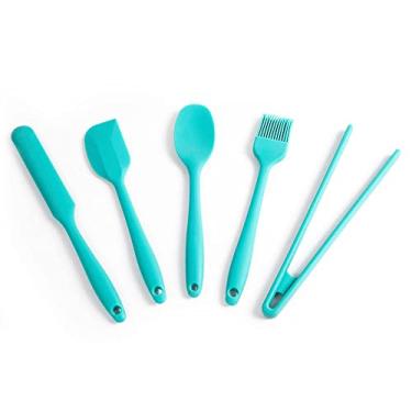 Imagem de Kit de Utensílios de Silicone com 5 peças Verde - OIKOS