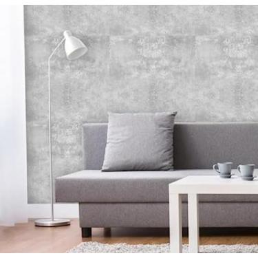 Imagem de Papel de Parede Cimento Queimado Claro Adesivo Autocolante Vinílico Efeito Industrial Concreto Rústico