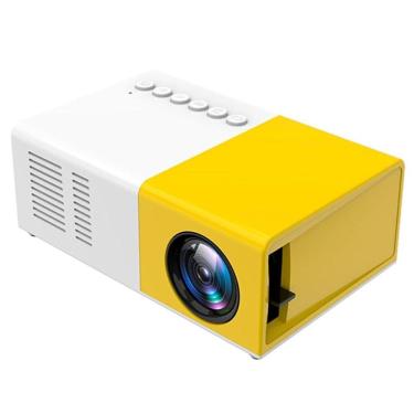 Imagem de Mini Projetor Portátil Led 1080P 600 Lumens Yg 300 Amarelo