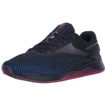 Imagem de Reebok Tênis feminino Nano X3 Mesh Lifestyle casual e moderno, Vector azul marinho/rosa semi orgulhoso/azul vetor, 34