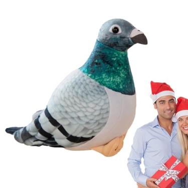 Imagem de Pombo de pelúcia – animal de pelúcia realista, 17,78 cm fofo e engraçado animal de pelúcia de pássaro simulado, brinquedo de almofada macio abraçando, presentes de pássaros para meninas, meninos Bukbag