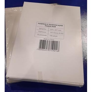 Imagem de Plástico para Plastificação, Plastyline, Pouch Film, A4, 220 mm x 307 mm, 0,05, Conjunto com 100