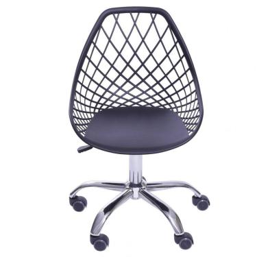 Imagem de Cadeira para Escritório Eames Kaila Secretária Decorativa 1118 Or Design Preta