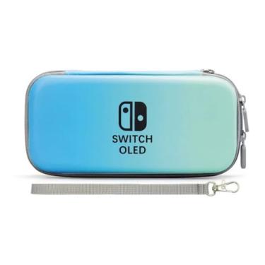 Imagem de Case Para Nintendo Switch Oled - Capa Protetora Para Nintendo Switch Oled Com 10 Compartimentos Bolsa Perfeita Para Viagens Estojo Bag de Proteção e Acessórios Para Nintendo Switch Oled luxephagames