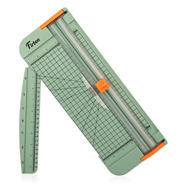 Imagem de Firbon Cortador de papel A4 aparador de papel reto de titânio de 30 cm com régua lateral para scrapbooks, papel, cupom, etiqueta, cartolina (Morandi)