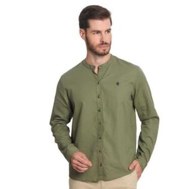 Imagem de Camisa Manga Longa Tricoline Maquinetado Diametro Verde-Masculino