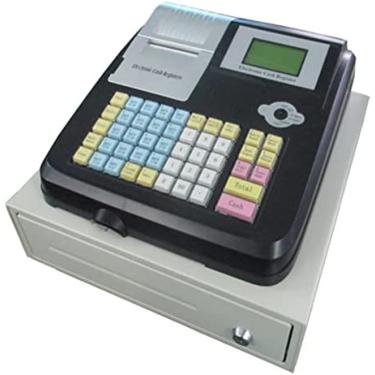 Imagem de Caixa registradora eletrônica com display LED digital voltado para o cliente, teclado elevado com 48 teclas, 8 caixas registradoras digitais LED para restaurante de negócios/loja