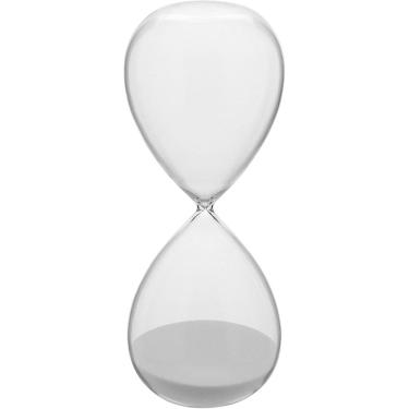 Imagem de Ampulheta Decorativa Areia Branca Vidro 33x12x12cm