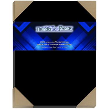 Imagem de 25 folhas lisas para cartão/capa preto escuro – 22,8 x 30,5 cm (9 x 12 polegadas) moldura e bloco de desenho – 80# (36 kg/kg) – Peso da capa de papel fino para resultados de qualidade em um acabamento suave