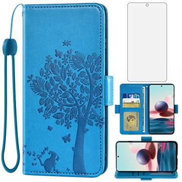 Imagem de Asuwish Capa carteira compatível com Xiaomi Redmi Note 10/10S 4G e protetor de tela de vidro temperado flip alça de pulso suporte para cartão de crédito capa para celular Redme Note10 S Note10S