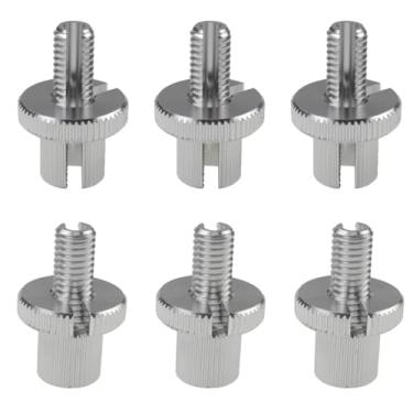 Imagem de Nihfien 6 peças M10 parafuso ajustador de cabo de freio de embreagem, parafuso de ajuste de linha de cabo de embreagem de freio universal parafuso de porca de ajuste com fenda de 10 mm para