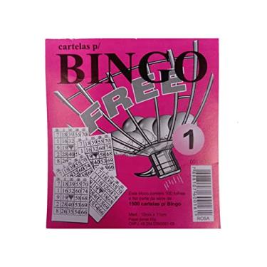 Imagem de Cartela de Bingo Free Rosa, 100 Folhas, Pacote C/ 15 Blocos - 10