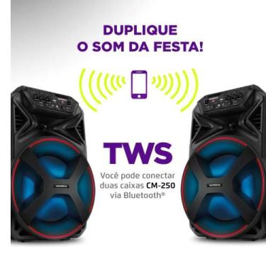 Imagem de Caixa Som Connect Bluetooth Amplificada Portátil 400W 8 USB - WCAN