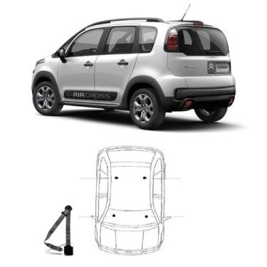 Imagem de Cinto de Segurança 3 pontos dianteiro Citroen AirCross - Dialp, Cinza