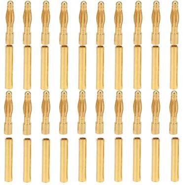 Imagem de 20 Pairs Gold-Plated 2MM 2.0MM Banana Plug Bullet Male Female Connector Adapter for RC Lipo Battery ESC Motors (2.0MM)