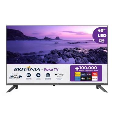 Imagem de Smart TV 40” Britânia BTV40E3ERSGB Roku TV Led Dolby Audio