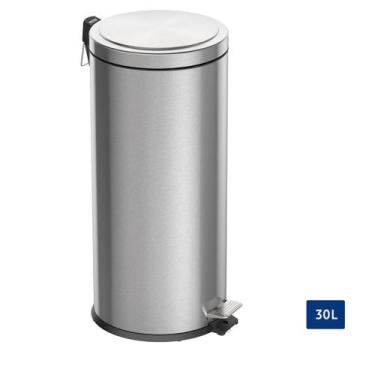 Imagem de Lixeira com Pedal Tramontina Brasil Plus 30 Litros em Aço Inox Acetina